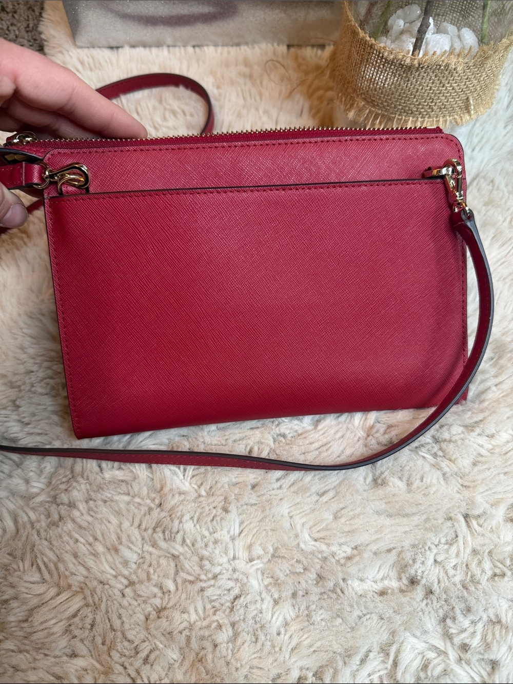 ✨ Kate Spade Laurel Way Hazy Rose Floral Large Roxanna Crossbody/Wrislet✨ - Picture 8 of 14